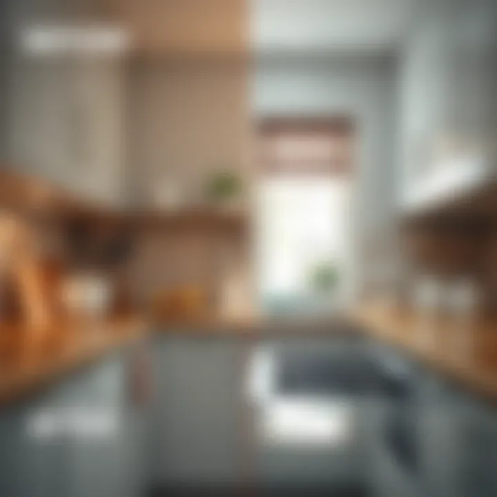 Before and after comparison of kitchen hygiene with splash guards