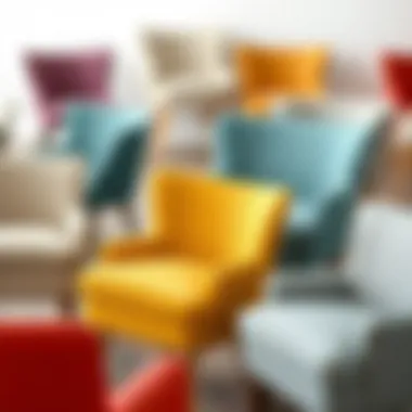 Variety of accent chairs showcasing different styles and colors