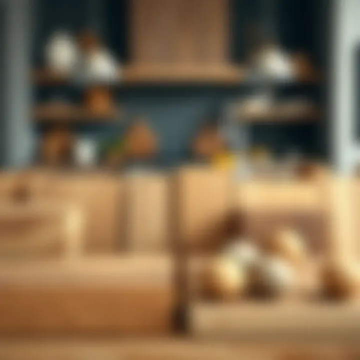 Diverse materials for butcher block countertops displayed together