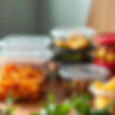 An assortment of food-safe plastic containers ideal for hot meals.