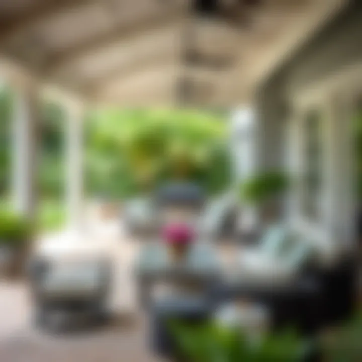 Elegant outdoor patio space showcasing outdoor furniture options