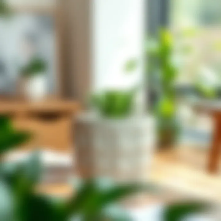 Elegant ceramic 7.5-inch plant pot showcasing intricate patterns