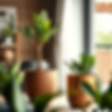 Stylish modern 7.5-inch pot in a chic interior setting