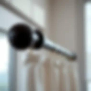 Elegant curtain rod showcasing modern design