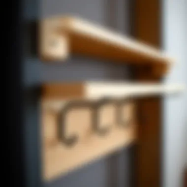 Close-up of durable material used in wall shelves