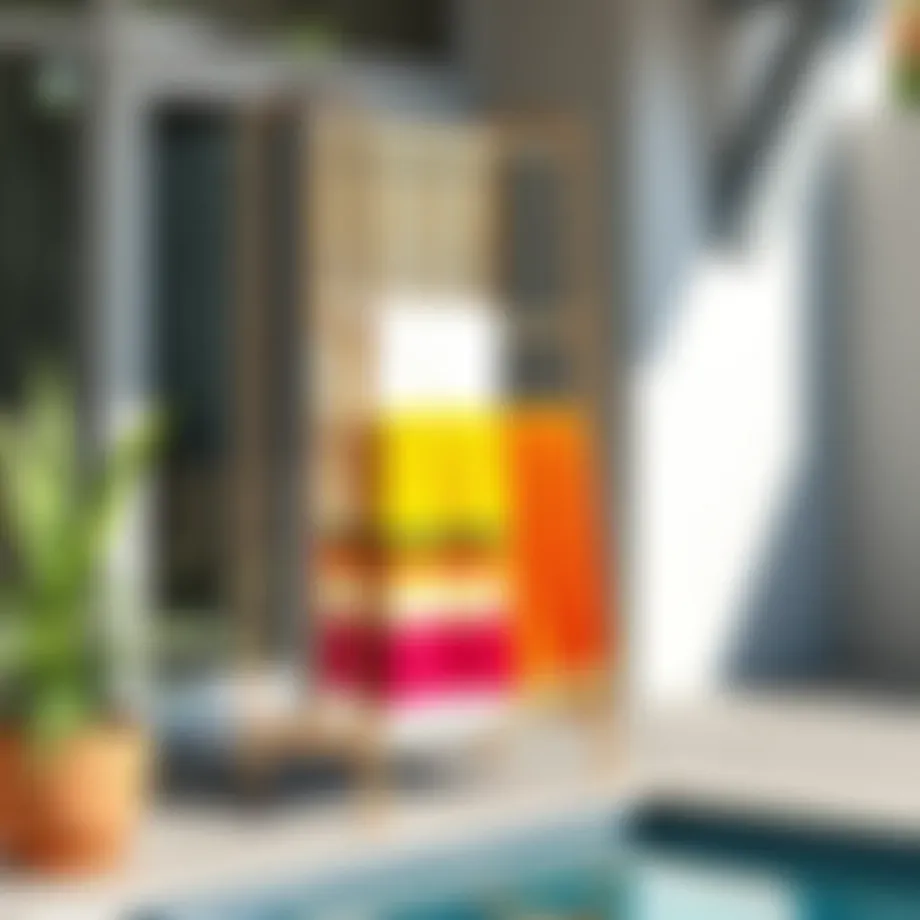 Elegant outdoor towel rack showcasing modern design