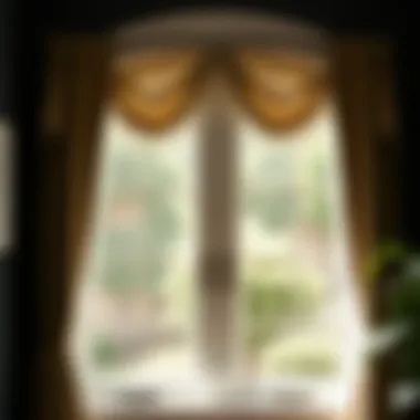 A beautifully decorated window with curtain rods