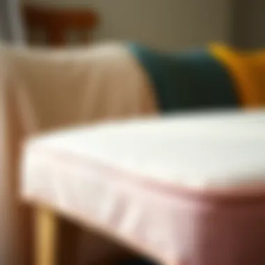 Close-up of fabric textures used in chair covers