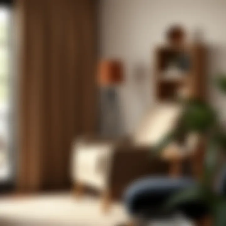 Cozy reading nook featuring an accent chair and a side table