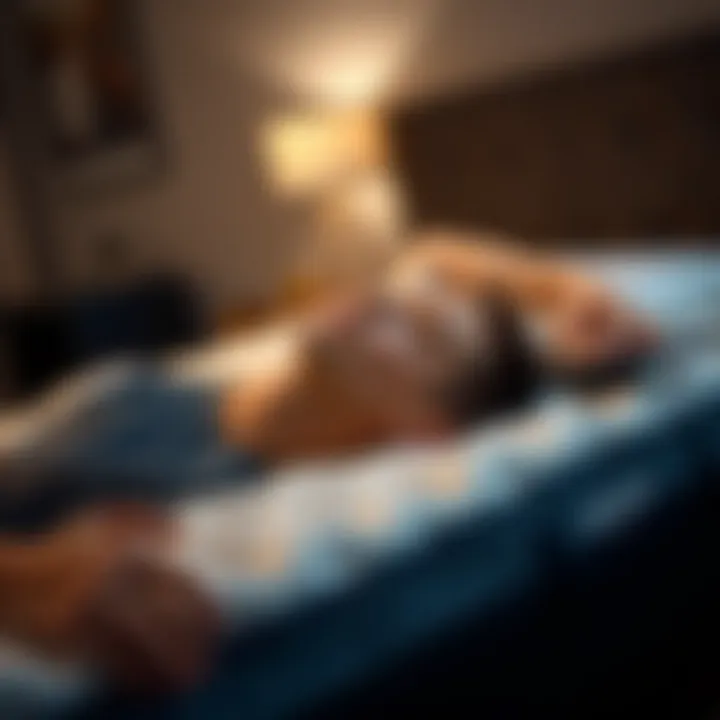 A person peacefully sleeping on an Amazon King Memory Foam Mattress