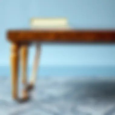 Customized coffee table legs featuring unique artistic flair.