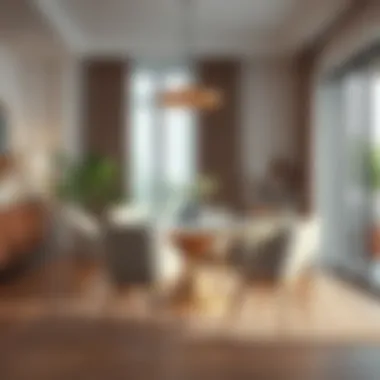 A beautifully arranged dining space with contemporary decor elements