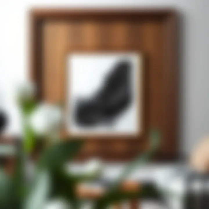 Elegant display of a 17x24 picture frame showcasing modern art