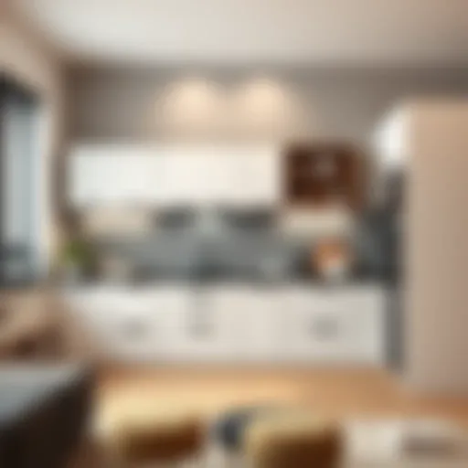 Modern Kitchen Cabinet Design Stylish 3D kitchen cabinet model showcasing modern design