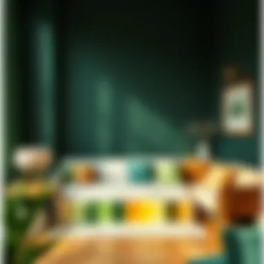 Color psychology chart illustrating shades of green