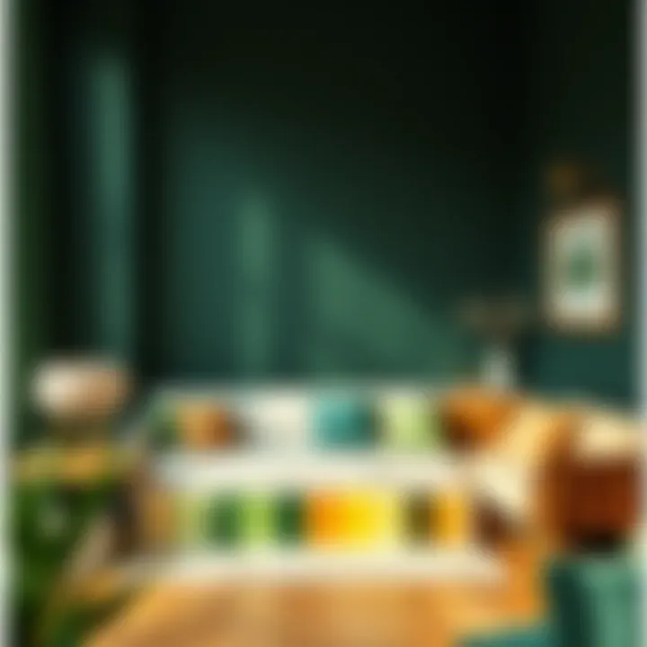 Color psychology chart illustrating shades of green