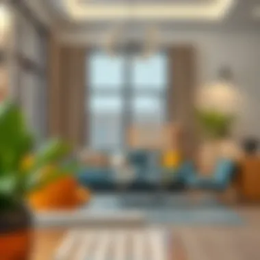 Creative display of block letters in a modern interior