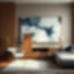 Modern abstract canvas art for living space