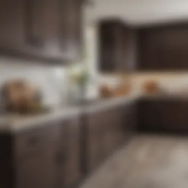 Beautifully styled kitchen featuring oil rubbed bronze round cabinet knobs