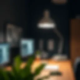 Illuminated workspace showcasing optimal desk lighting