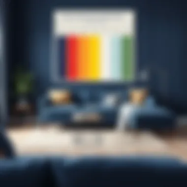 Color psychology of navy tones Color psychology chart illustrating the impact of navy tones
