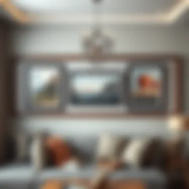 Creative display techniques for panoramic frames enhancing interior design