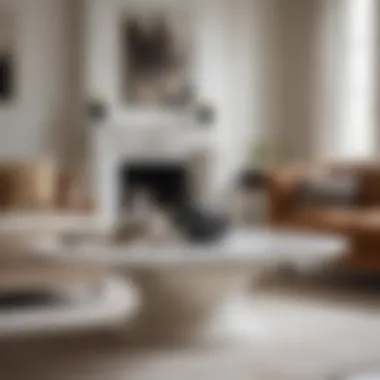 A well-maintained marble table base in an elegant living space.