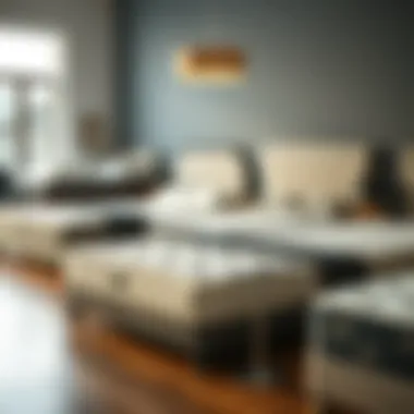 Visual comparison of various used king mattresses available for sale