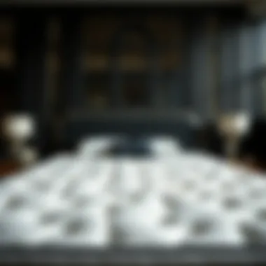 Luxurious used king mattress showcasing intricate design and comfort