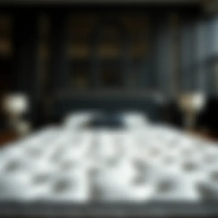 Luxurious used king mattress showcasing intricate design and comfort