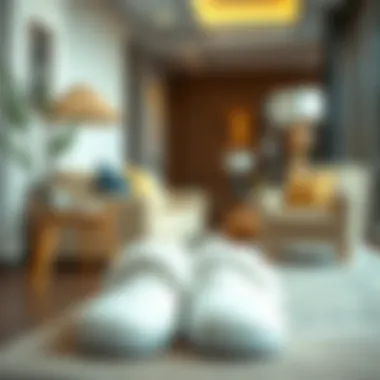 Enhancing Home Aesthetics with Slippers White hotel slippers enhancing a modern home decor