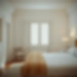 Elegant white shutters in a serene bedroom setting