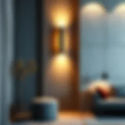 Elegant wall lighting emphasizing textures