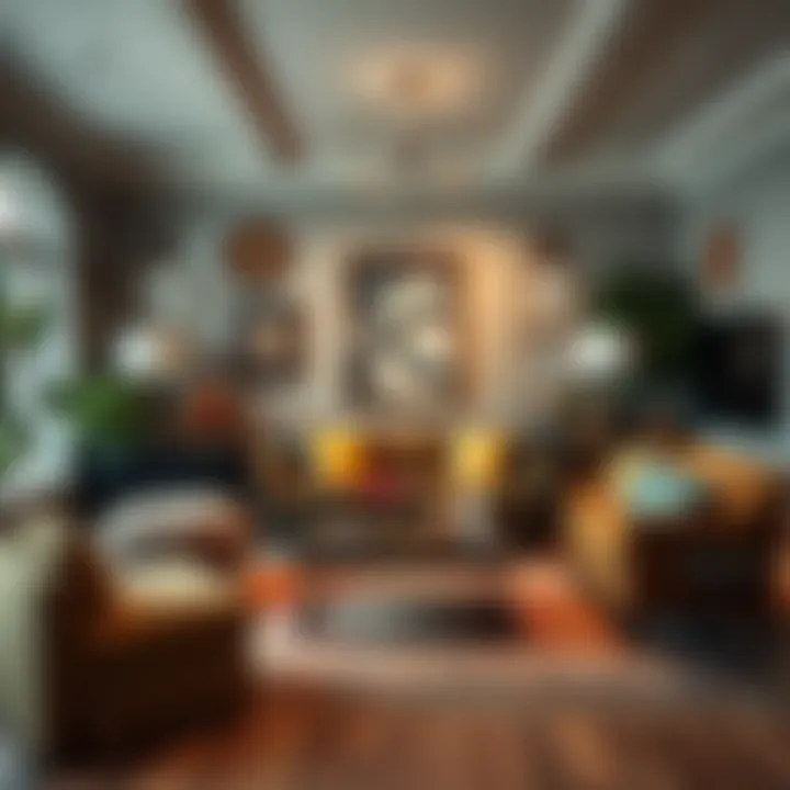 Eclectic living room filled with unique decor pieces