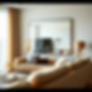 Enhancing Light and Space with Mirrors Large sofa mirror enhancing the room's brightness