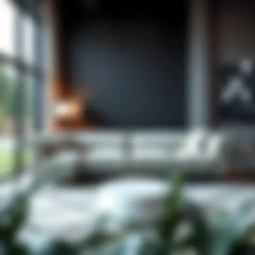 Elegant matching loveseats in a modern living room setup