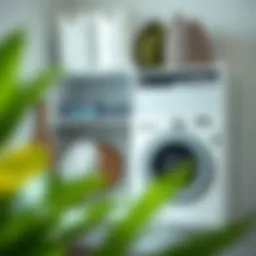 Stylish laundry wall organizer with various compartments