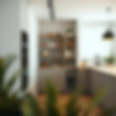 Creative Track Shelving Design in Kitchen Creative track shelving design in a minimalist kitchen