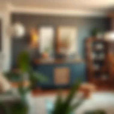 DIY Furniture Transformation Project A DIY enthusiast transforming a used cabinet into a stylish statement piece.