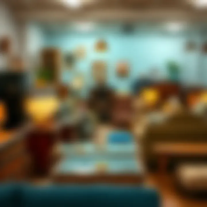 Curated Second-Hand Finds A curated selection of second-hand furniture in a trendy thrift store.