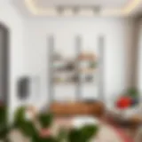 Stylish shelving unit showcasing effective storage solutions