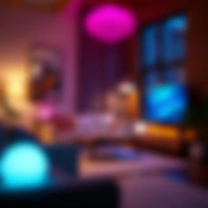 Ambient lighting effects from Philips Hue wafer lights