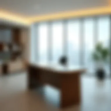 Ergonomic reception desk with adjustable features