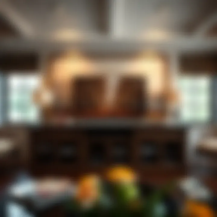 Luxurious wooden TV stand complementing classic decor