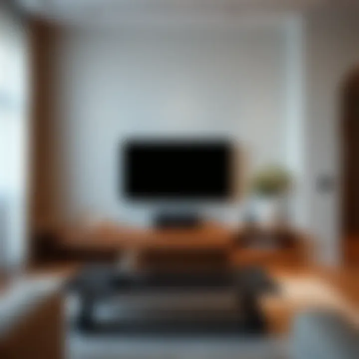 Minimalist TV stand blending seamlessly with a modern interior