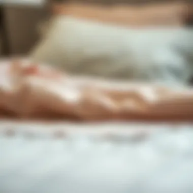 Close-up of luxurious fabric options for bedspreads