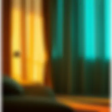 Dramatic Lighting Effect with Velvet Curtains Dramatic lighting effect created by velvet curtains