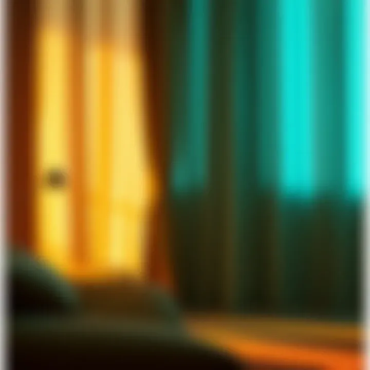 Dramatic Lighting Effect with Velvet Curtains Dramatic lighting effect created by velvet curtains