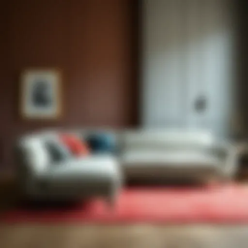 Contemporary soft sofa showcasing innovative design elements