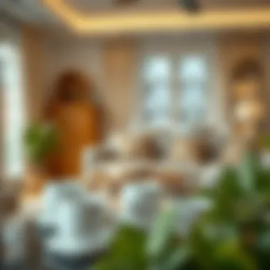 A serene living space featuring white coffee cups as part of the decor to illustrate their psychological impact